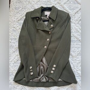 Olive Green Women's Military Style Coat